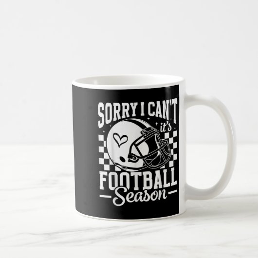 Sorry I Can't It's Football Season Game Day Touchd コーヒーマグカップ (右)