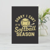 Sorry I Can't It's Softball Season Quote 招待状 (スタンド正面)