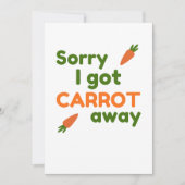 Sorry I Got Carrot Away カード (正面)