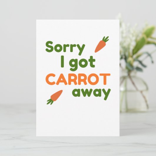 Sorry I Got Carrot Away カード (スタンド正面)