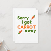 Sorry I Got Carrot Away カード (正面/裏面インサイチュ)