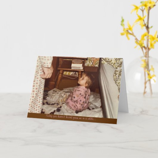 "sorry i haven't written" greeting card  カード (黄色い花)