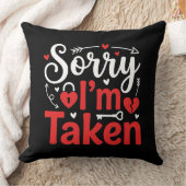 Sorry I’m Taken Funny Valentine Relationship Desig クッション (ブランケット)