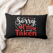 Sorry I’m Taken Funny Valentine Relationship Desig ランバークッション (ブランケット)