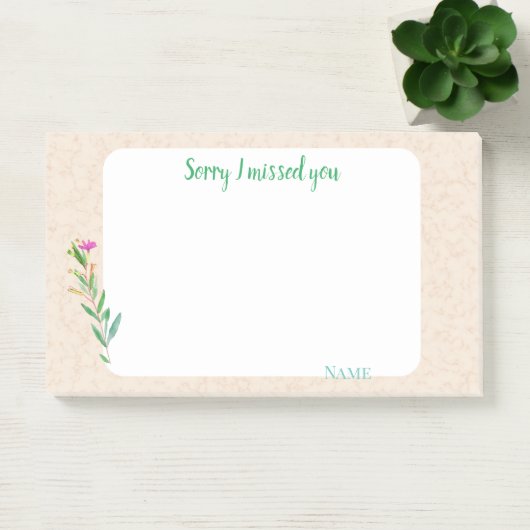 Sorry I missed you customize on marble design ポストイット (オフィス)