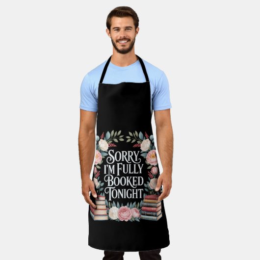 Sorry I'M Fully Booked Tonight エプロン (着用した状態)