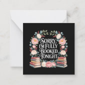 Sorry I'M Fully Booked Tonight  ノートカード (裏面)