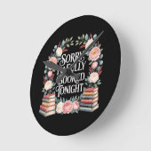 Sorry I'M Fully Booked Tonight  ラウンド壁時計 (傾斜)