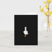 Sorry I'm Late Funny Goose Christian Bible Verse F カード (黄色い花)