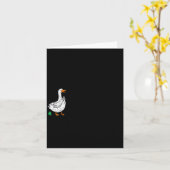 Sorry I'm Late Funny Goose Christian Bible Verse F カード (黄色い花)