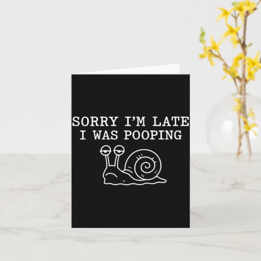 Sorry I'm Late I Was Ong Funny カード (黄色い花)