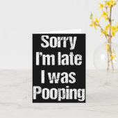Sorry I'm Late I Was Ong Retro Funny Saying Humor  カード (黄色い花)