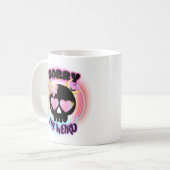 Sorry I'm Weird Cute Goth Skull Sticker Style Mug コーヒーマグカップ (正面左)