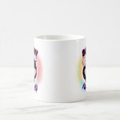 Sorry I'm Weird Cute Goth Skull Sticker Style Mug コーヒーマグカップ (中央)