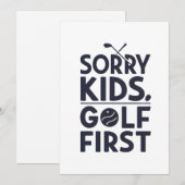 Sorry Kids Golf First Bold Golf Humor Art シーズンカード (正面/裏面)