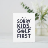 Sorry Kids Golf First Bold Golf Humor Art ポストカード (スタンド正面)