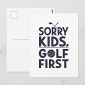 Sorry Kids Golf First Bold Golf Humor Art ポストカード (正面/裏面)