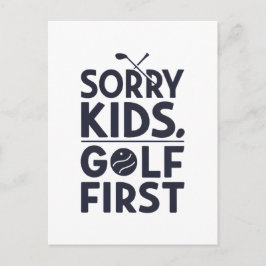 Sorry Kids Golf First Bold Golf Humor Art ポストカード