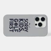 Sorry Kids Golf First Bold Golf Humor Art iPhoneケース (裏面横)