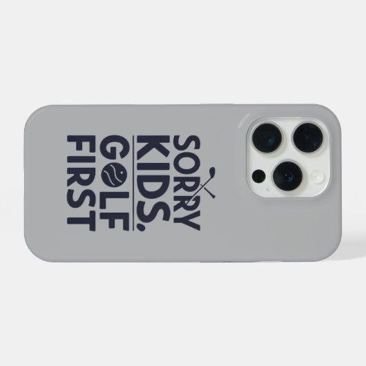 Sorry Kids Golf First Bold Golf Humor Art iPhoneケース (裏面横)
