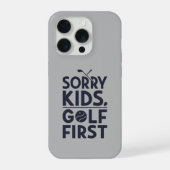 Sorry Kids Golf First Bold Golf Humor Art iPhoneケース (裏面)