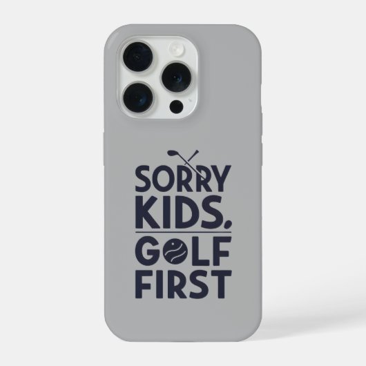 Sorry Kids Golf First Bold Golf Humor Art iPhoneケース (裏面)