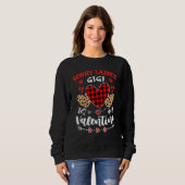Sorry Ladies Gigi Is My Valentine Hearts Leopard B スウェットシャツ (正面フル)
