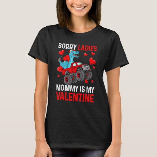 Sorry Ladies Mommy Is My Valentine Red Plaid Toddl Tシャツ (正面)