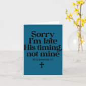 Sorry late timing not christian bible verse カード (黄色い花)