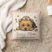 Sorry Mom It Won't Happen Again Yorkie クッション (ブランケット)