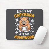 Sorry My Capybara Ate My Homework Funny Rodent  マウスパッド (マウス)