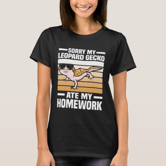 Sorry My Leopard Gecko Ate My Homework  Leopard Ge Tシャツ (正面)