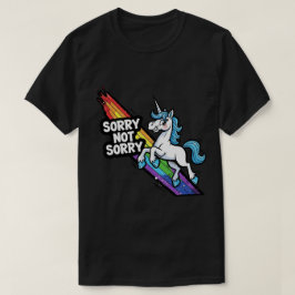 Sorry not Sorry ユニコーン ダークTシャツ Tシャツ