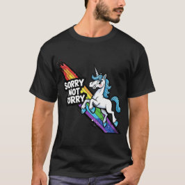 Sorry not Sorry ユニコーン ダークTシャツ Tシャツ