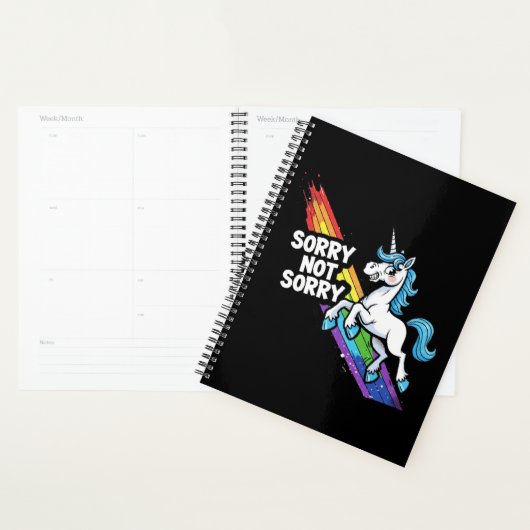 Sorry not Sorry Unicorn Planner プランナー手帳 (ディスプレー)