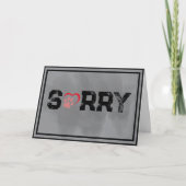 Sorry – Pet Sympathy with Heart Paw Print カード (正面)