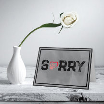 Sorry – Pet Sympathy with Heart Paw Print