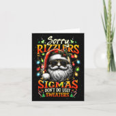 Sorry Rizzlers Sigmas Don't Do Ugly Sweaters Santa カード (正面)