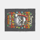 Sorry Rizzlers Sigmas Don't Do Ugly Sweaters Santa フリースブランケット (正面(横))
