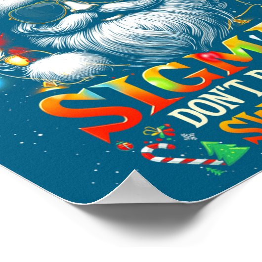 Sorry Rizzlers Sigmas Don't Do Ugly Sweaters Santa ポスター (角)