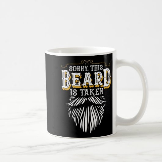 Sorry This Beard Is Taken Country Retro Valentines コーヒーマグカップ (右)