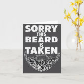 Sorry This Beard Is Taken Valentine Gift Heart Men カード (黄色い花)