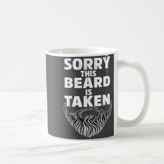 Sorry This Beard Is Taken Valentine Gift Heart Men コーヒーマグカップ (右)