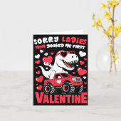 Sorry Valentine Ladies Mom Booked Me First  カード (黄色い花)