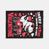 Sorry Valentine Ladies Mom Booked Me First  フリースブランケット (正面(横))