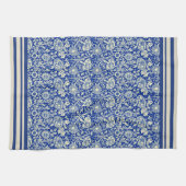 Sortaの青いさらさ(綿の皿タオル) キッチンタオル (横)