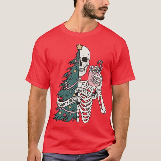 Sorta Scary Sorta Merry Christmas Tシャツ (正面)