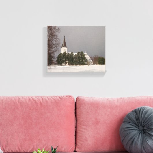 Sortlande Kirke Canvas Print キャンバスプリント (インサイチュ (リビング))