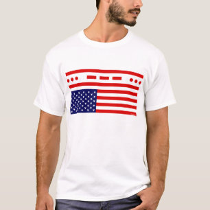 SOSの苦脳の米国旗 Tシャツ