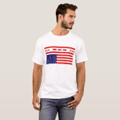 SOSの苦脳の米国旗 Tシャツ (正面フル)